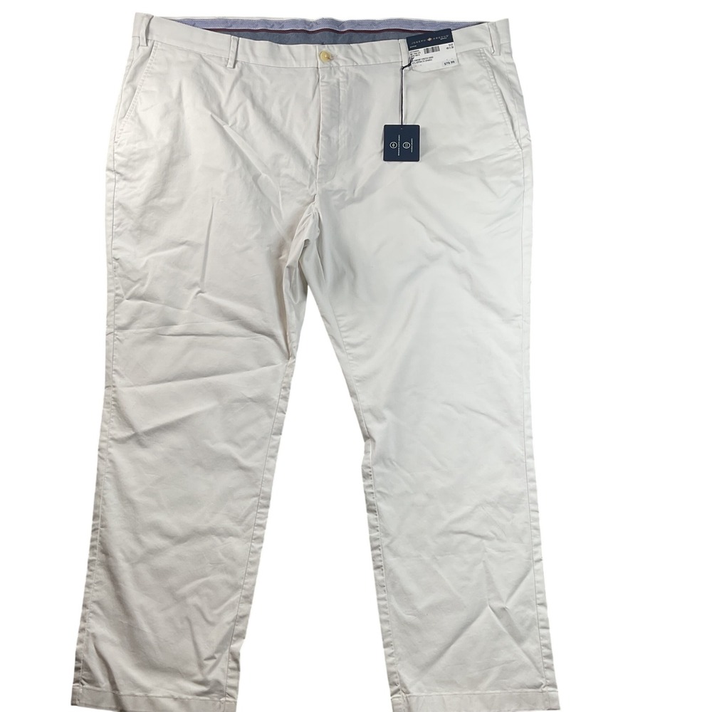 NEW Joseph Abboud Chino Pants Mens 48x30 White Comfort Stretch Modern Fit